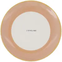 Zusss Ontbijtbordje Lieveling Keramiek White / Light Pink