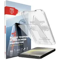 Rosso Screenprotector Geschikt voor Samsung Galaxy S24 Plus | 9H Gehard Glas | Fingerprint & Case Friendly | Met Installatietray | Eenvoudige montage