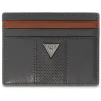 GUESS Leren kaarthouder Torino Card Holder Anthracite Grey donkergrijs