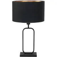 Steinhauer Tafellamp Stang 4807ZW met zwarte linnen kap voor sfeerlicht