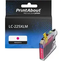 PrintAbout Huismerk vervangt Brother LC-225XLM Inktcartridge Magenta Hoge capaciteit