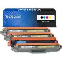 PrintAbout Huismerk vervangt Brother TN-243CMYK Toner 4-kleuren Multipack