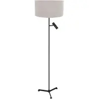 Steinhauer Vloerlamp Stang 4837ZW met leeslicht en grijze kap