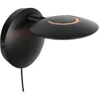 Steinhauer Wandlamp Zenith, dimbaar, zwart, Woon-/ Eetkamer, metaal, Modern, wandlamp