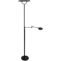 Steinhauer Zwarte vloerlamp Soleil 2 4386ZW – LED uplight met verstelbare leesarm