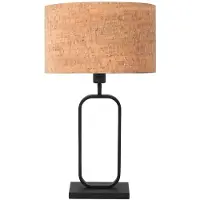 Steinhauer Tafellamp Stang 4805ZW met kurkstructuur kap voor sfeerlicht