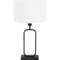 Steinhauer Tafellamp Stang 4809ZW met witte linnen kap voor sfeerlicht