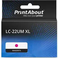 PrintAbout Huismerk vervangt Brother LC-22UM XL Inktcartridge Magenta Hoge capaciteit