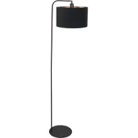 Steinhauer Vloerlamp Stang 4791ZW met zwart linnen kap