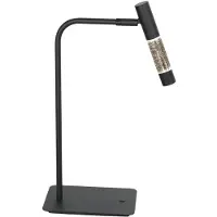 Steinhauer Tafellamp Alisio 4593ZW 1-lichts luxe glas in zwart met pushdimmer