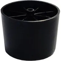 Furniture Legs Europe Meubelpoot zwart rond Ø 9 cm en hoogte 10 cm van kunststof