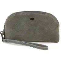 Bear design Suède Make Up Tasje / Etui Round Grijs