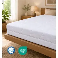 Sleep sense Hybrid Koudschuim matras HR50 - 80x200 - circa 20 cm dik - Anti Allergisch - Premium afritsbare hoes - 100% veilig