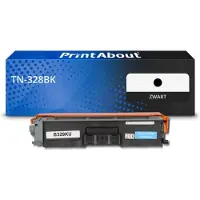 PrintAbout Huismerk vervangt Brother TN-328BK Toner Zwart Extra hoge capaciteit