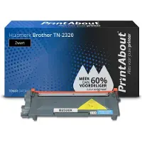 PrintAbout Huismerk vervangt Brother TN-2320 Toner Zwart Hoge capaciteit