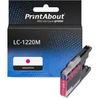 PrintAbout Huismerk vervangt Brother LC-1220M Inktcartridge Magenta