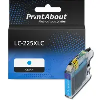 PrintAbout Huismerk vervangt Brother LC-225XLC Inktcartridge Cyaan Hoge capaciteit