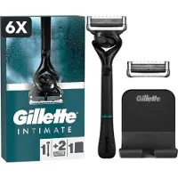Gillette 6 x Intimate - Scheermes Voor Intieme Zone - 1 Handvat + 2 Scheermesjes