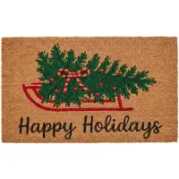 Clayre & Eef Deurmat Bruin Kokos Kerst