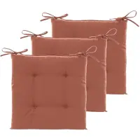 Hespéride Hespiride Stoelkussen Altea - 3x - 40 x 40 cm - terracotta - vierkant - polyester - tuinkussen - buiten