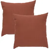 Hespéride Sierkussen Granada - 2x - terracotta - 40 x 40 cm - polyester - voor buiten - tuinkussen