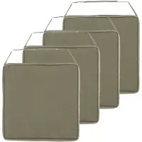 Hespéride Hespiride Stoelkussen Gerona - 4x - 40 x 40 cm - groen - vierkant - polyester - tuinkussen - buiten