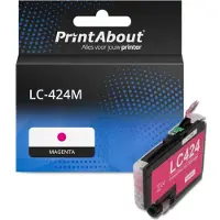 PrintAbout Huismerk vervangt Brother LC-424M Inktcartridge Magenta