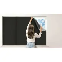 Azalia Dakraam verduistering, 420D Oxford-stof, 100% verduisterend gordijn voor ramen, draagbare verduisteringsfolie voor slaapkamer, 145 x 100 cm
