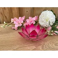 Zenvol Lotus Sfeerlicht / Waxinelichthouder Shaded Pink Goudrand interieur