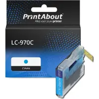 PrintAbout Inktcartridge LC-970C Cyaan geschikt voor Brother