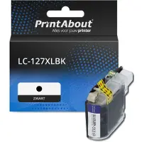 PrintAbout Huismerk vervangt Brother LC-127XLBK Inktcartridge Zwart Hoge capaciteit