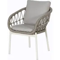 Vita Dining Tuinstoel Dakota Bruin Aluminium Touw Stoel Buiten Lux Outdoor Living