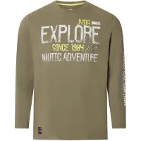 Jan Vanderstorm oversized longsleeve Plus Size - olijfgroen male | Maat: XL