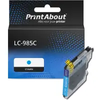 PrintAbout Huismerk vervangt Brother LC-985C Inktcartridge Cyaan