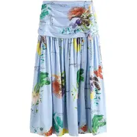 Next Rok 'Kew' lichtblauw / cognac / groen / zwart