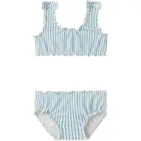Name it Meisjes bikini set geribd nmfzikka strik blauw gestreept