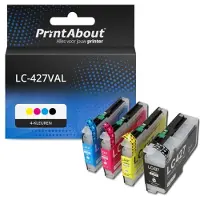 PrintAbout Huismerk vervangt Brother LC-427VAL Inktcartridge 4-kleuren Multipack