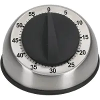 kela TRAFO keukentimer zwart-zilver van roestvrij staal - 15312