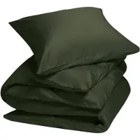 Yumeko Dekbedovertrek set Katoensatijn 140x200 Groen - Eco, Bio & Fairtrade