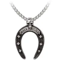 Alchemy Gothic - Gothic Halsketting - Mala Fortuna - zwart-zilverkleurig - Maat Standard