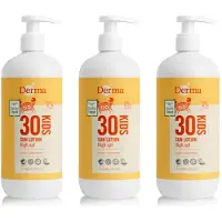 Derma Sun Kids - Zonnebrand SPF30 - 3 x 500 ml - Waterbestendig - UVA en UVB Bescherming - Parfumvrij - AllergyCertified