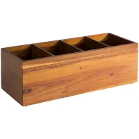 Aps Houten Opbergbox - 4 Vakken - Acaciahout - 36 x 14 x 12,5 cm