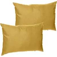 Hespéride Sierkussen - 4x - 30 x 50 cm - geel - polyester - uv/waterbestendig - binnen/buitenkussens