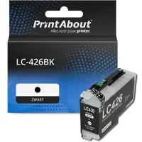 PrintAbout Inktcartridge LC-426BK Zwart geschikt voor Brother