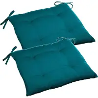 Hespéride 2x hesperide stoelkussens - binnen/ buiten stoelen - groen - 40 x 4 cm - water en uv-bestendig