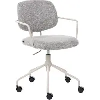 Beliani RIPLEY - Bureaustoel - Grijs - Polyester