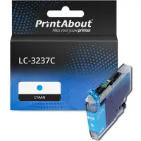 PrintAbout Huismerk vervangt Brother LC-3237C Inktcartridge Cyaan