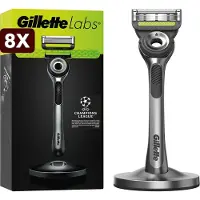 Gillette 8 x GilletteLabs With Exfoliating Bar Van - Magnetische Houder - 1 Scheermes - 1 Scheermesje