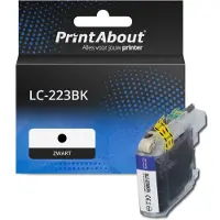 PrintAbout Huismerk vervangt Brother LC-223BK Inktcartridge Zwart