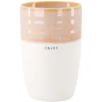 Zusss Mok L Enjoy Keramiek White / Pink